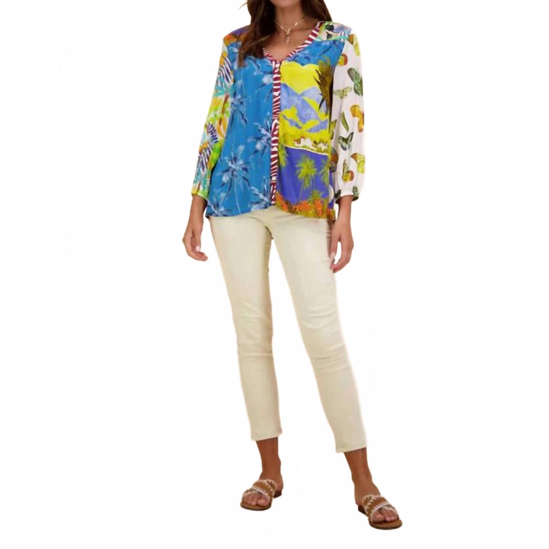 New Rubyyaya Celebration V-Neck Shirt In Multi